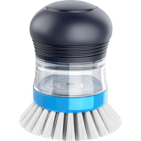 Brosse à savon manuelle MR.SIGA, brosse de cuisine pour le nettoyage de la vaisselle, des casseroles, des poêles et de l'évier, lot de 1, bleu marine-AquaForge (1/5)