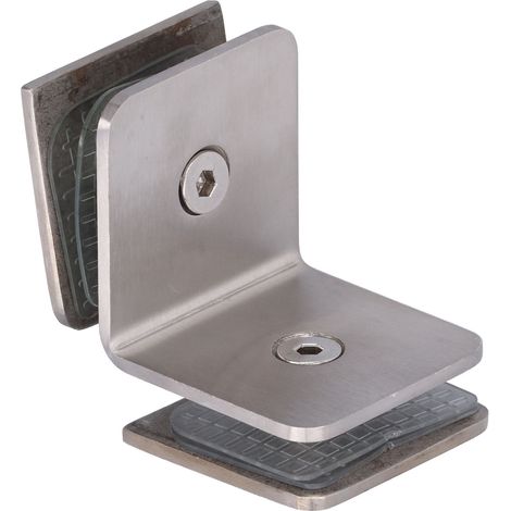 Pince de fixation à angle droit en acier inoxydable 304 à 90 degrés pour verre, accessoire de douche, convient aux portes de chambre. (1/5)