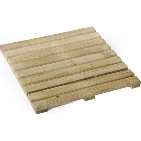 PEDANA PER GIARDINO PAVIMENTO IN LEGNO IMPREGNATO ZIGRINATA 50x50xH 3,2cm VLOOK (1/3)