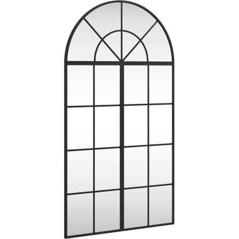 Maison Exclusive - Specchio da Parete Nero 60x110 cm Arco in Ferro