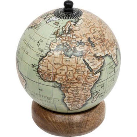 Globe Terrestre "Be Vintage" 13cm Vert & Marron