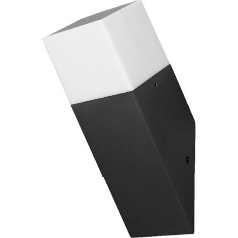 Applique a muro oblique per esterno con attacco E27 in alluminio lampada da parete per balcone terrazzo facciata casa IP44 (1/5)