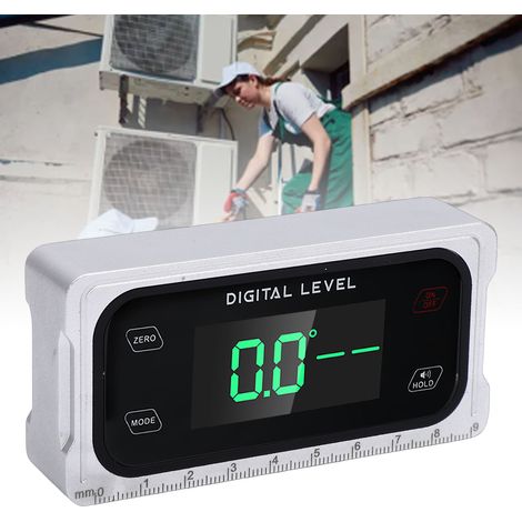 Boîtier inclinomètre numérique tactile, mini niveau électronique en alliage d'aluminium, règle, instrument de mesure d'angle, rapporteur numérique, base pour instrument de mesure d'angle avec aimant e (1/5)
