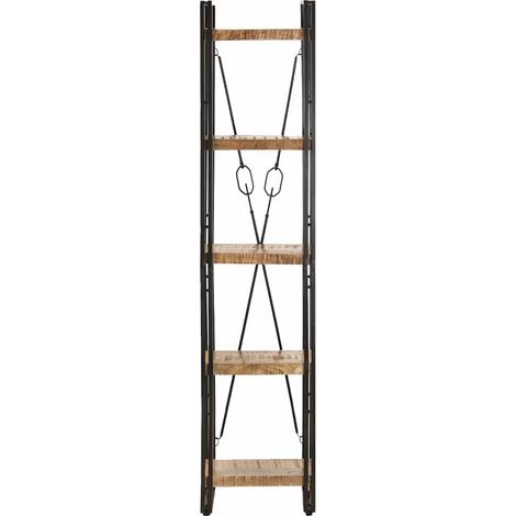 Maison Exclusive - Libreria a 5 Ripiani 40x30x180 cm in Legno Massello di Mango (1/5)