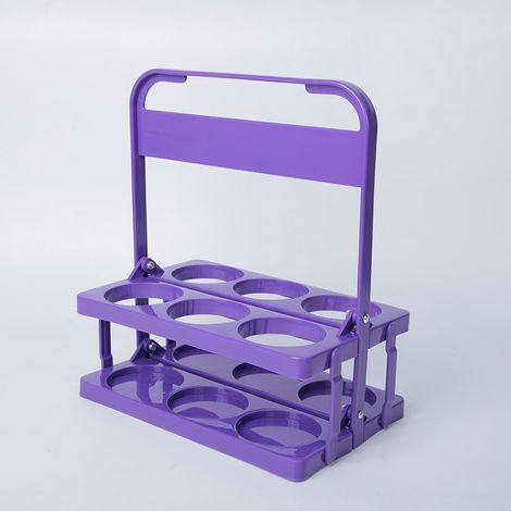 Caisse à bière pliable pour six bouteilles, caisse à bière en plastique pliable, caisse à boissons pliable, porte-bières, violet foncé.-AquaForge (1/3)