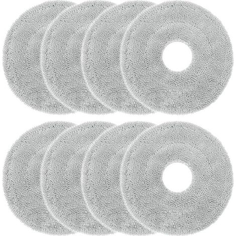 Paquete de 8 almohadillas para fregona compatibles con los robots Dreame L10/L10S/L20/L30/L40/L50 Ultra y X30/X40/X50 Ultra, paños para fregona y almohadillas para limpiadores a vapor. (1/5)