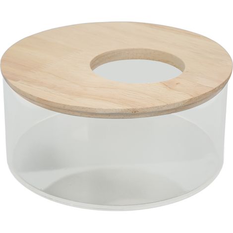 Bac à sable pour hamster, petit bac rond pour animaux de compagnie, en acrylique transparent, pour salle de bain. (1/5)