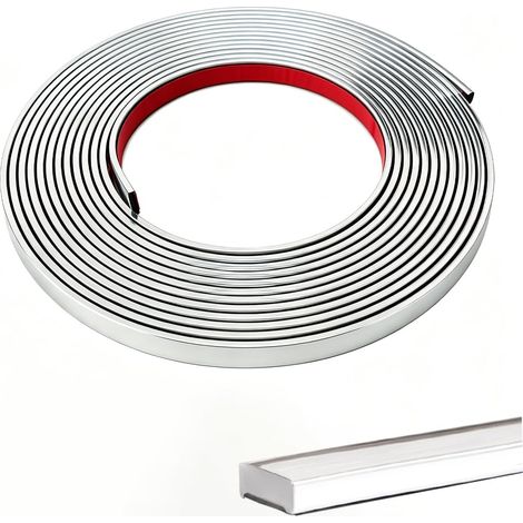 32.8 Pieds Moulures à coller et à décoller,Moulure flexible à décoller et coller,Moulure pour les bords de carreaux muraux,Cuisine,Plafonds,Dosseret et Décoration de Cadre de Miroir(Blanc) (1/5)