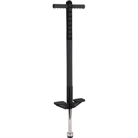 Relaxdays Pogo Stick pour enfants, bâton sauteur jusqu'à 35 kg, rembourré, antidérapant, inox, noir (1/5)