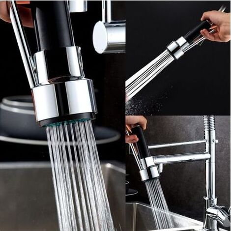 Doccetta estraibile Rubinetto della Cucina in Ottone estraibile Lavello Estraibile Rubinetto della Cucina Spray tubo Sostituzione Rubinetto Allungabile doccetta estraibile, Cromato G1/2" (1/5)