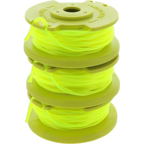 Applicable à Ryobi One PLUS + AC80RL3 OEM Ligne .080 Pouces Twisted Line et Remplacement de Bobine pour les tondeuses sans fil Ryobi 18v, 24v et 40v (paquet de 3) (1/5)