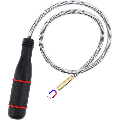 Outil de Ramassage Magnétique, 60CM Aimant Mecanique Flexible, Aimant pour Magnétique Puissant, Tige Récupérateur Aimantée pour Ramasser de Petites Pièces, Objets Métalliques, Pièces de Voiture (1/5)