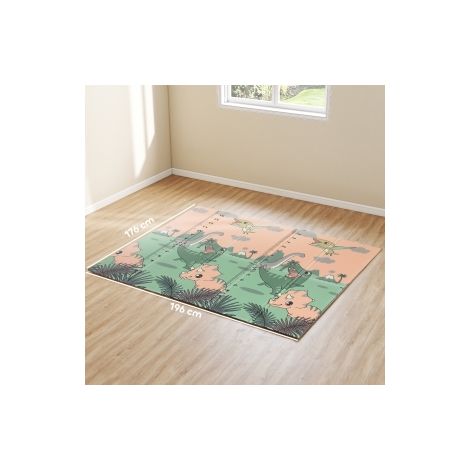 Spielmatte Baby 196 x 176 x 1,5 cm faltbar Doppelseitige Krabbelmatte Mehrfarbig (1/5)