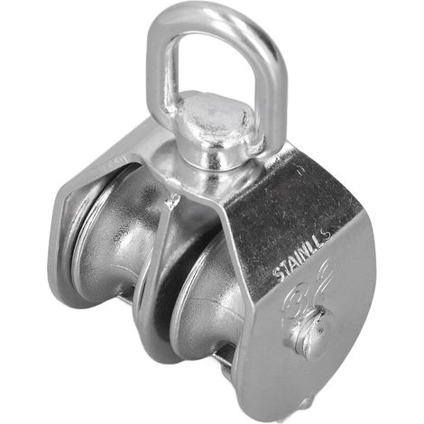 Poulie marine double poulie 32mm, roulettes 250kg, acier inoxydable 304 pour yacht et hors-bord (1/5)