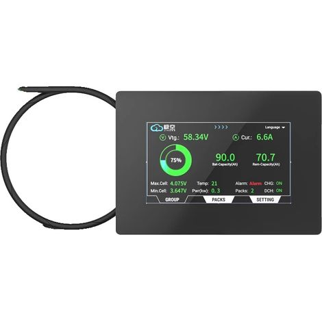 Sistema de gestión de baterías, balanceo activo, corriente de carga de 150 A, JK-LCD43-TTL-P (1/2)