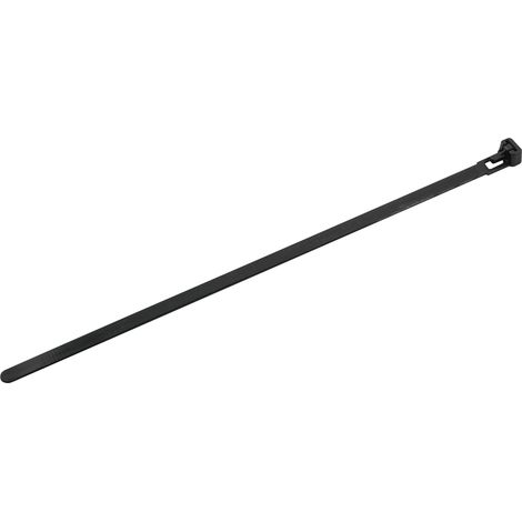 Faithfull FAICT250R Reusable Cable Tie Black 7.6 x 250mm (Pack 50) FAICT250R