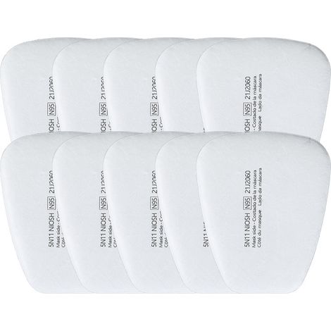 5N11CN KN95 Baumwollfilter-Staubmasken-Ersatzfilter, Baumwollpartikelfilter, allgemeiner Trapezfilter, 10 Stück