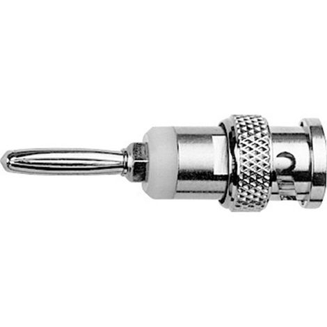 Telegärtner 100023665 Messadapter BNC-Stecker - Lamellenstecker 4 mm Silber (1/2)