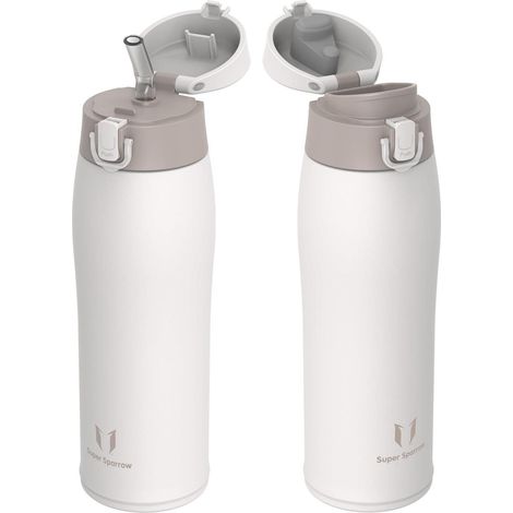 Trinkflasche Edelstahl Thermobecher BPAFrei 750 ml M Beige (1/5)