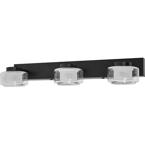 OSRAM Applique et plafonnier LED ORBIS Flame noir 16,5W 1050lm, 3000/4000K, temp. réglable par interr. mural (blanc froid/chaud), protection IP44 contre les corps étrangers et les projections d’eau (1/4)