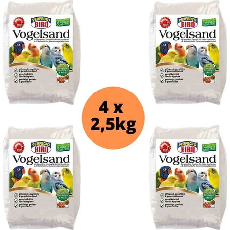 4 x Perfecto Bird Vogelsand natur 2,5 kg