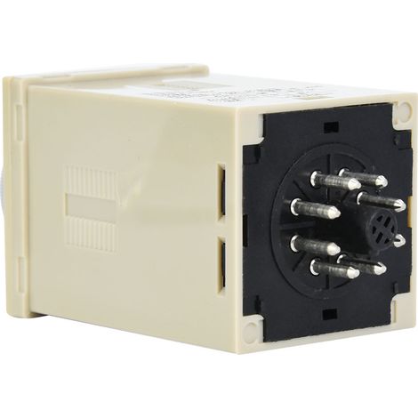 Relais temporisé multifonctionnel haute précision à 8 broches, durée de 1,2 s à 300 h, alimentation 220 V CA/24 V CC/CA. (1/3)