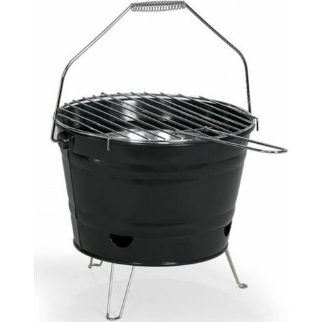 Barbecue a charbon portable - LIVOO - DOC327N - Inox - Surface de cuisson ø27 cm - Hauteur 24 cm (1/5)