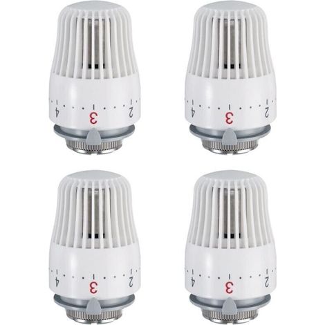 Lot de 4 têtes thermostatiques. tête de rechange pour vanne de radiateur M30 x 1.5. vanne de radiateur thermostatique. (1/5)