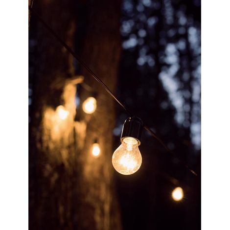 LUMINARIA 'ENJOY' cavo mt.5 - 5 portalampade - nero  - SOVIL