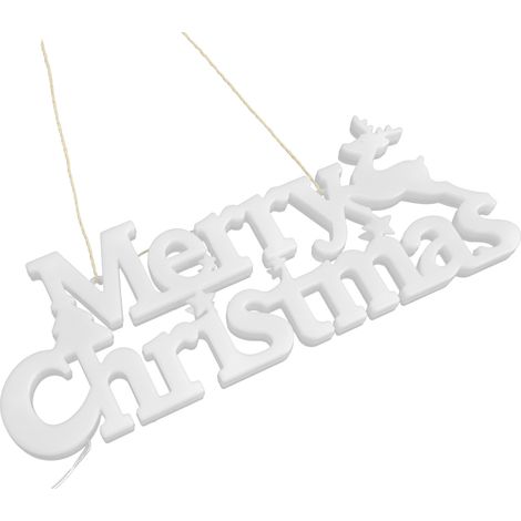 Lettres lumineuses de Noël, guirlande lumineuse LED suspendue, alimentée par piles, pour décorations de Noël (1/5)