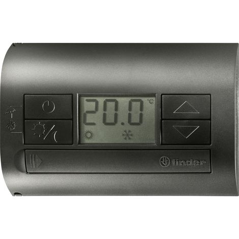 Thermostat 1 inverseur 5A IP20 fonction hors gel 2 piles 1,5V noir FINDER 1T3190032000PAS