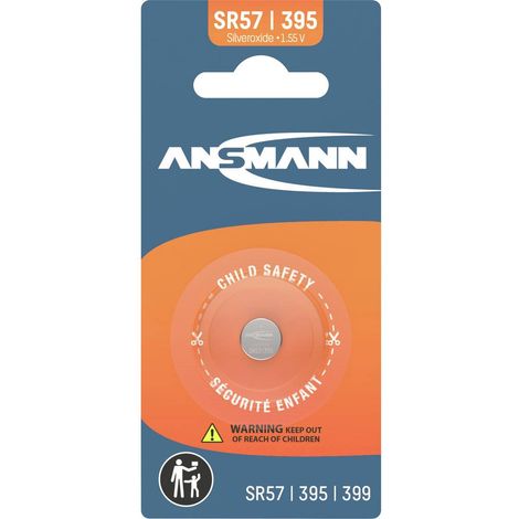 Ansmann Pile bouton 395 1.55 V 1 pc(s) 37 mAh oxyde d'argent Silberoxid Knopfzelle SR57 / SR924 / 39 (1/2)