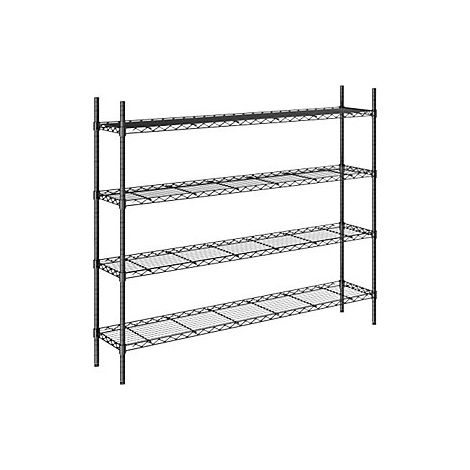 kaiserkraft Scaffale a griglia in filo d'acciaio nero (1/3)