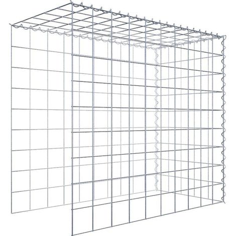 Gabiondeco - Gabion - Element de prolongation en hauteur et en longueur 100 cm x 90 cm x 50 cm (L x H x P). maille 10 x 10 cm. Spirale. Attention il manque deux gri... (1/5)