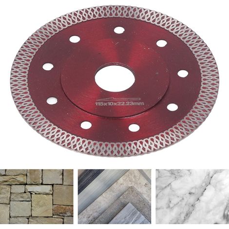 Lame de scie diamantée à mailles ondulées et rebordées, idéale pour la découpe de carreaux et de dalles en céramique, le jointoiement et le biseautage. 115 mm. (1/5)