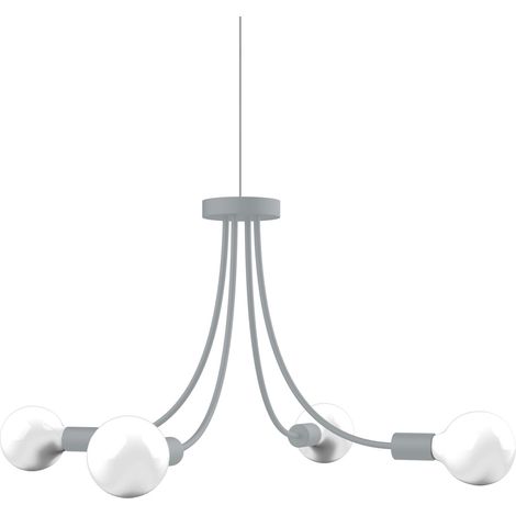 LUMICOM  CLASSIC Plafoniera, 4XE27, max 42W, metallo, grigio, D.60cm