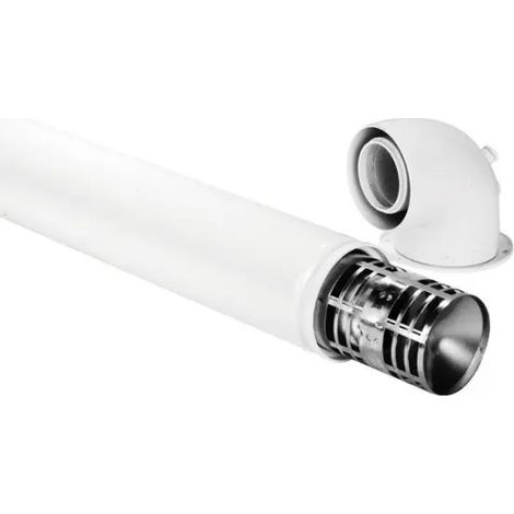 Tubo e curva coassiale scarico fumi per caldaie convenzionali in kit ø60/100 PUCCI
