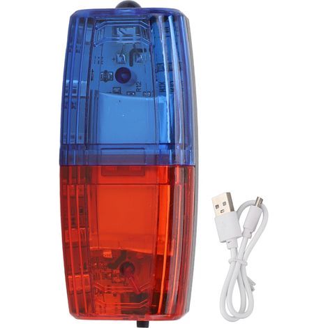 Flashing LED safety shoulder light, gravity induction, rechargeable, red and blue (1/5)