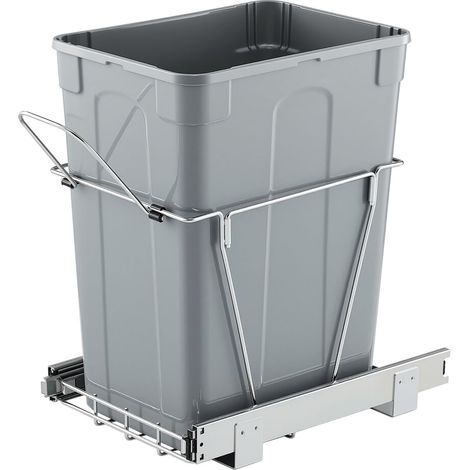 Poubelle Coulissante sous Évier et sous Plan avec Grande Capacité de 33 L, Collecteur de Déchets de Cuisine avec Poignée, Système de Tri Sélectif pour Placard Meuble Bas, Restaurant, Bar (1/5)