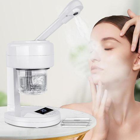 Défroisseur vapeur - Appareil vapeur - Fonction vapeur nano-ionique et tête rotative à 360° - Jusqu'à 35 minutes d'autonomie - 1 kit pour un soin spa à domicile et l'entretien de vos vêtements (1/5)