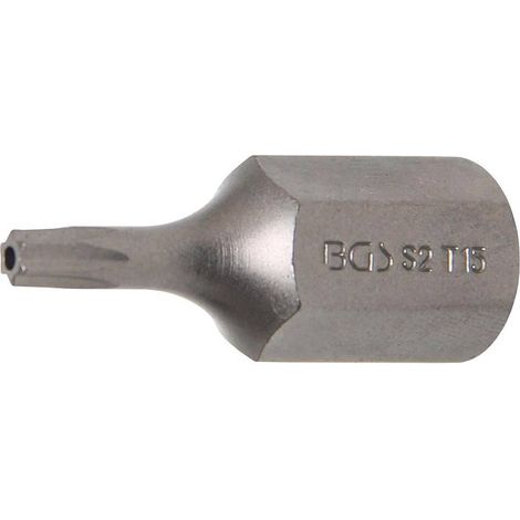 Embout Torx T15 30 mm x 10 mm (3/8) - Profil T avec Perçage - Précision et Durabilité, Acier - D-Work