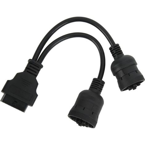 Adaptateur J1708 6 broches vers OBD2 16 broches – Câble diagnostic en Y pour camions diesel – Compatible SAE J1939. J1708. KWP2000 (1/4)