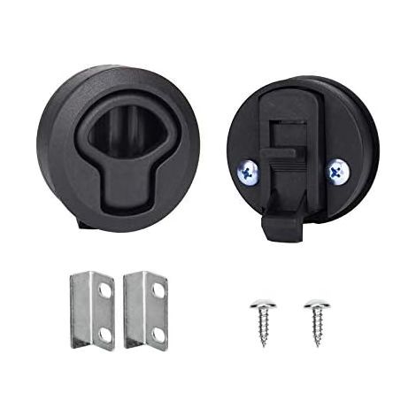 2 Pcs Porte Affleurante Tirer la Trappe Slam Loquet Verrouillage pour Bateau Camping-Car, Yacht Remorque Camper Deck Hatch Door Cabinet B - (1/5)