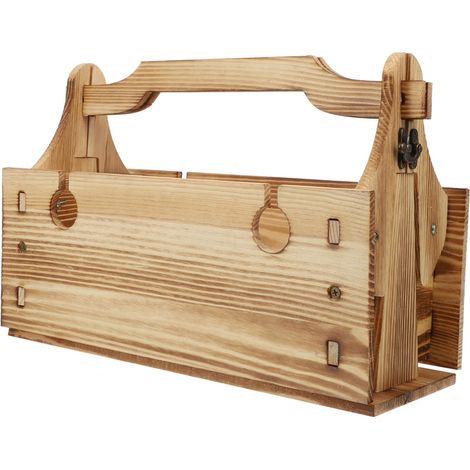 Toyvian Table D extérieur Pliante en Bois Surface Lisse et Design Pliable Panier de Rangement Portable pour Pique niques et Camping (1/4)
