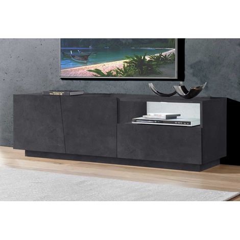Meuble TV moderne gris ardoise 150 cm Vegas (1/4)