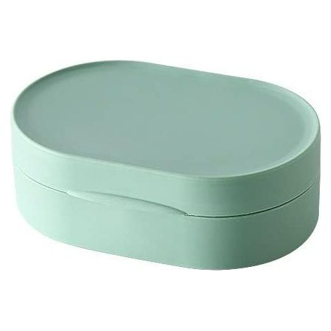 1 Piece Green Travel Soap Dish, Strong and Waterproof for Hiking, Shower, Bathroom, School and Gym (1/5)