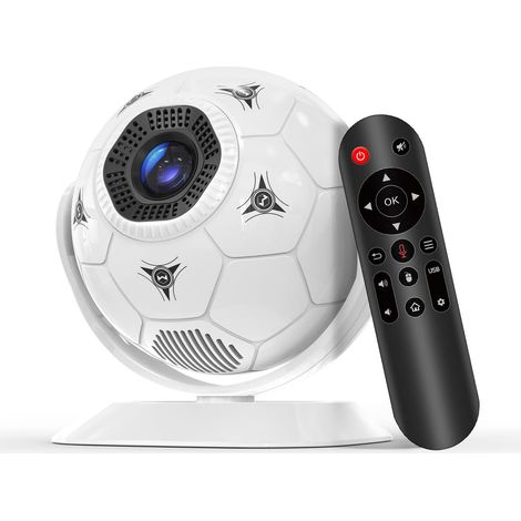 Mini Vidéoprojecteur 4K Supporte – Apps Intégrées Rétroprojecteur Diseño Fútbol 360°, Portable, Android 14, WiFi 6 Bluetooth 5.4, Auto Keystone - Home Cinéma, TV, Téléphone, Extérieur HY300F (1/5)