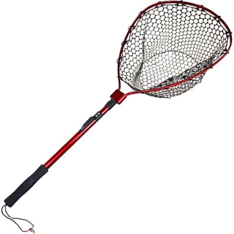 épuisette télescopique en Silicone, Filet de pêche Pliable avec Poteau en Aluminium et Mousqueton (1/5)