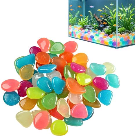 Pierres Lumineuses 30/50 Pièces Galets d'Extérieur Multicolores Étanches Galets lumineux de jardin paysager pour , Terrasse, Aquarium, Pots De , Extérieur, Jardin, Arrière-cour (1/5)