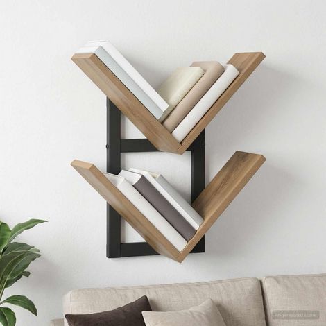 vidaXL Estante Flotante de Pared Roble artisan 43 x 15 x 47 cm (1/5)